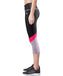 black&light pink workout running yoga capri pants