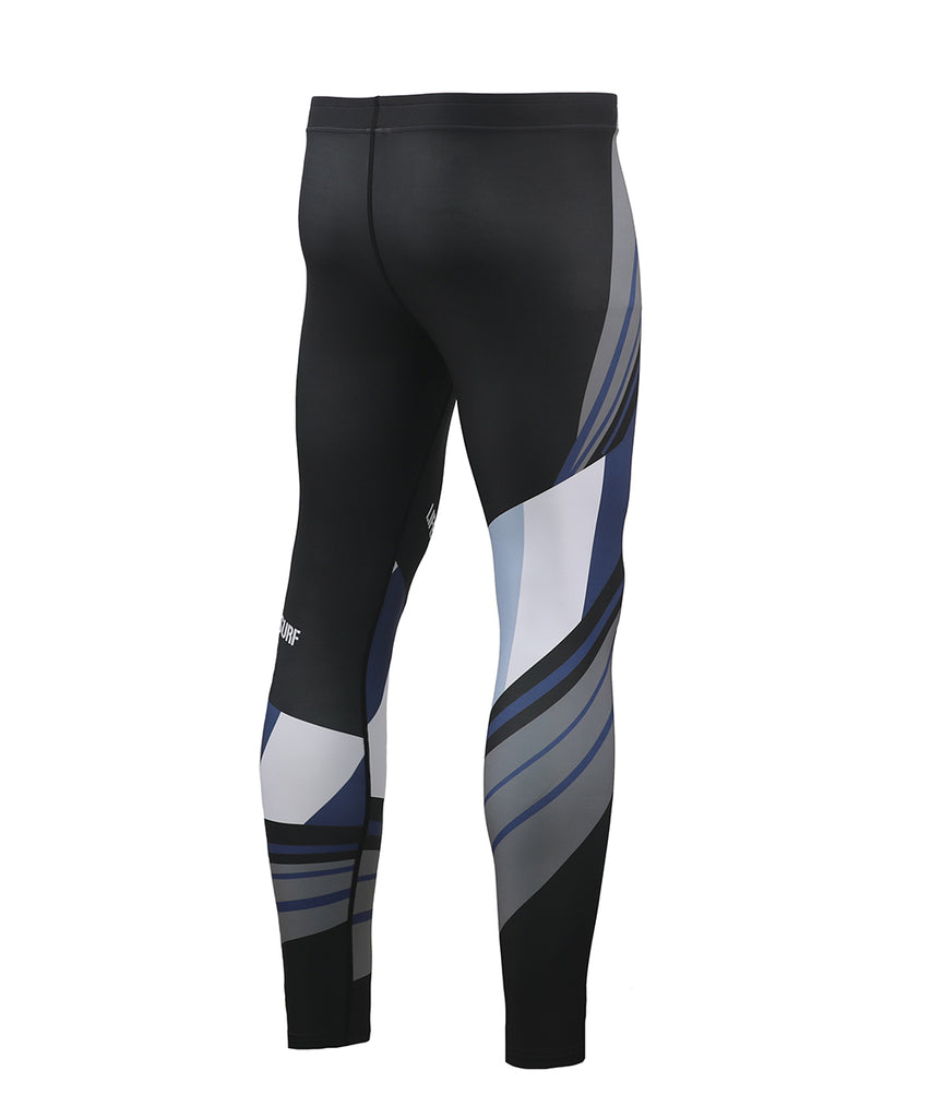 black&navy&gray color compression fit leggings