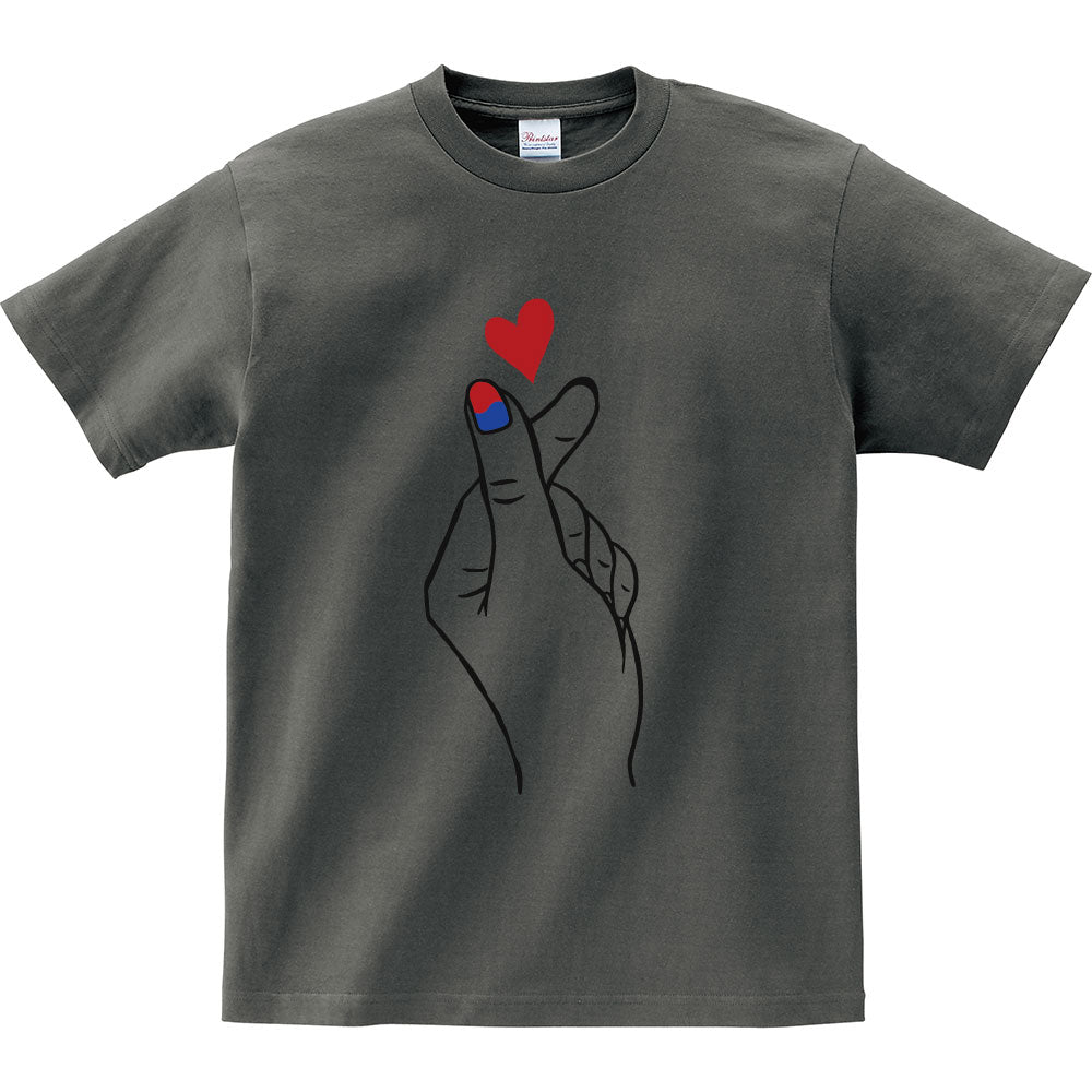 ZIPRAVS KOREAN Hand Symbol K-POP Love Cotton T Shirts