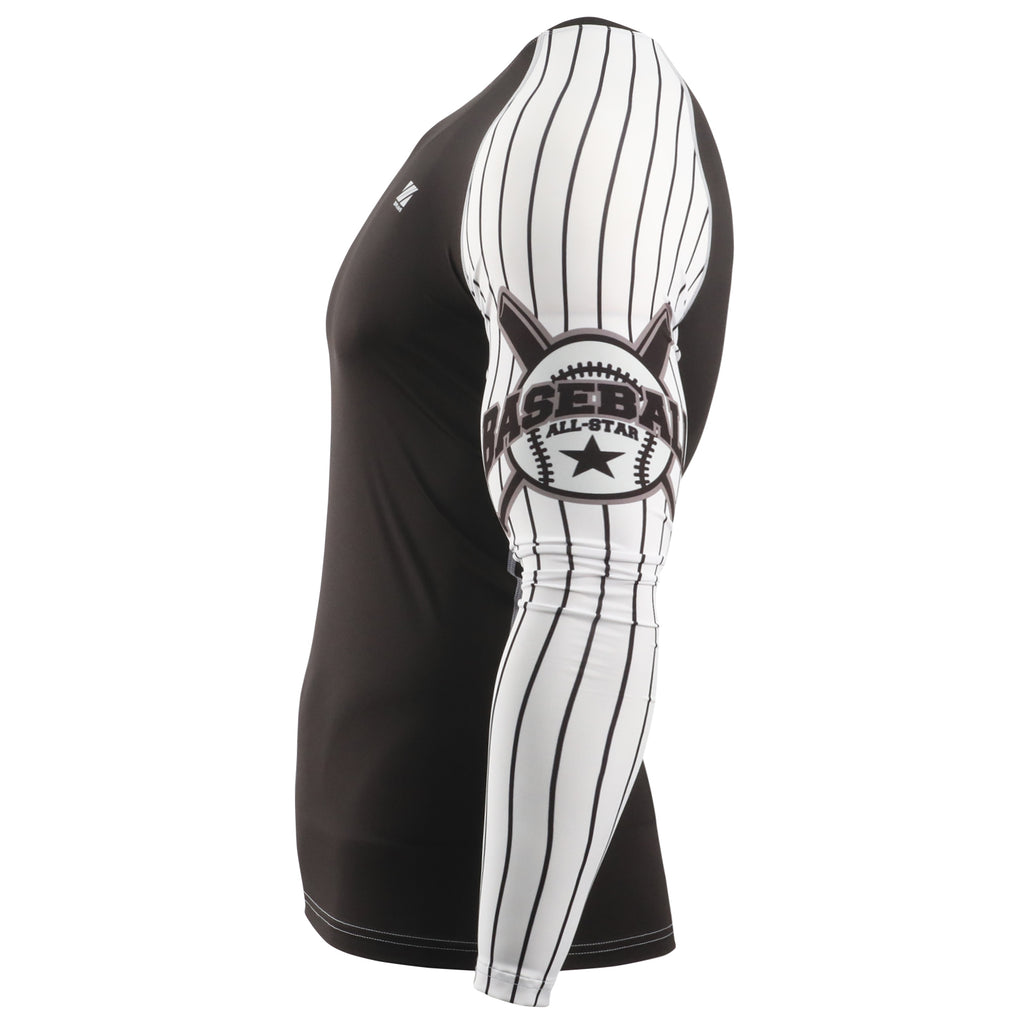 baseball compression shirt long sleeve front
