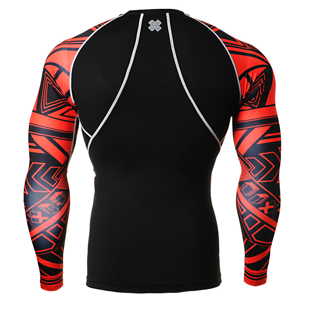 Fixgear Compression Red Long Sleeve Roung T Shirt