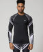 Compression longsleeve shirt line camo pattern with white stripe