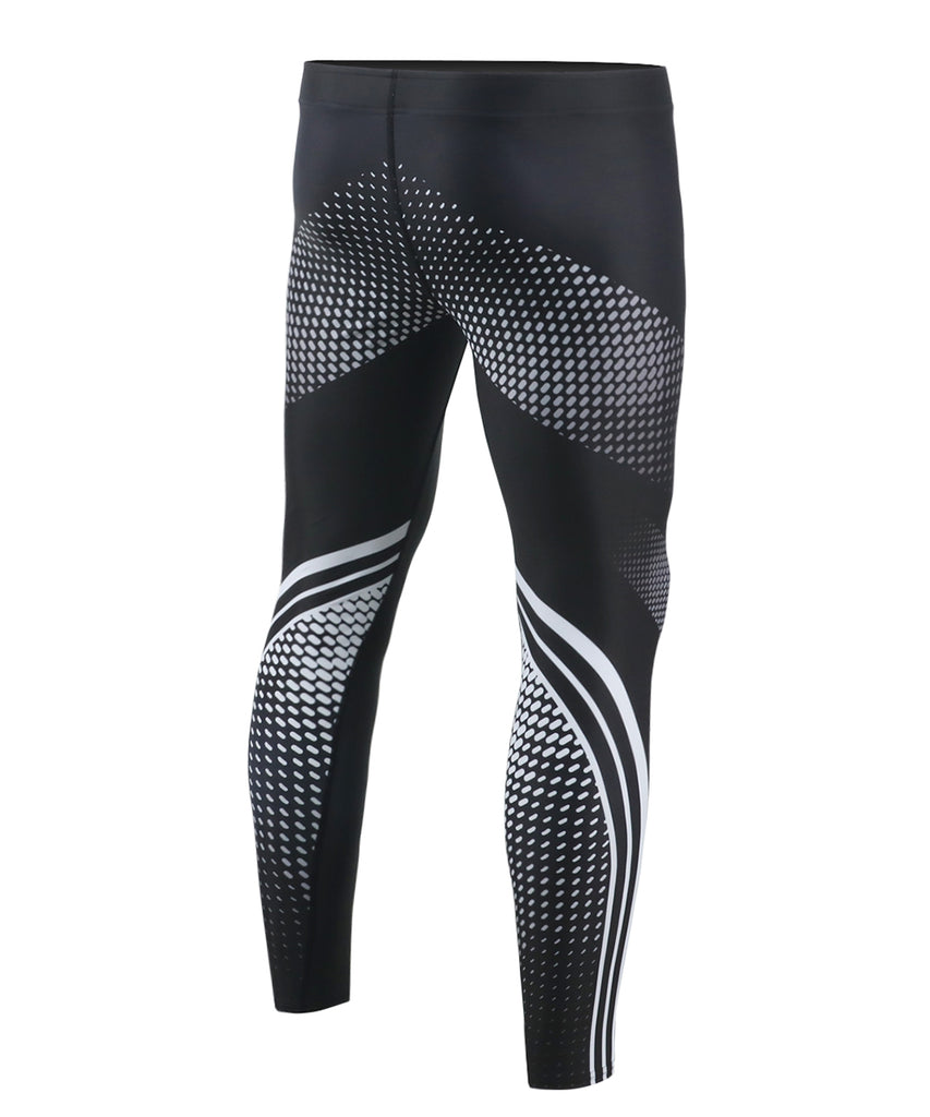 Black powerlifting compression tight pants dot&line design