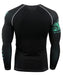 workout compression long sleeve was engraved with leaf pattern lettering