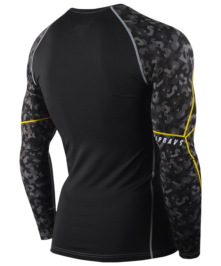Camo pattern Yellow Line Tight Top