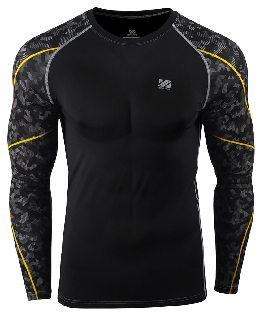 Camo pattern Yellow Line Tight Top