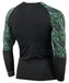 green leaf pattern compression long sleeves