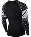Illustrated Design Black&White Tight Fit Long Sleeve