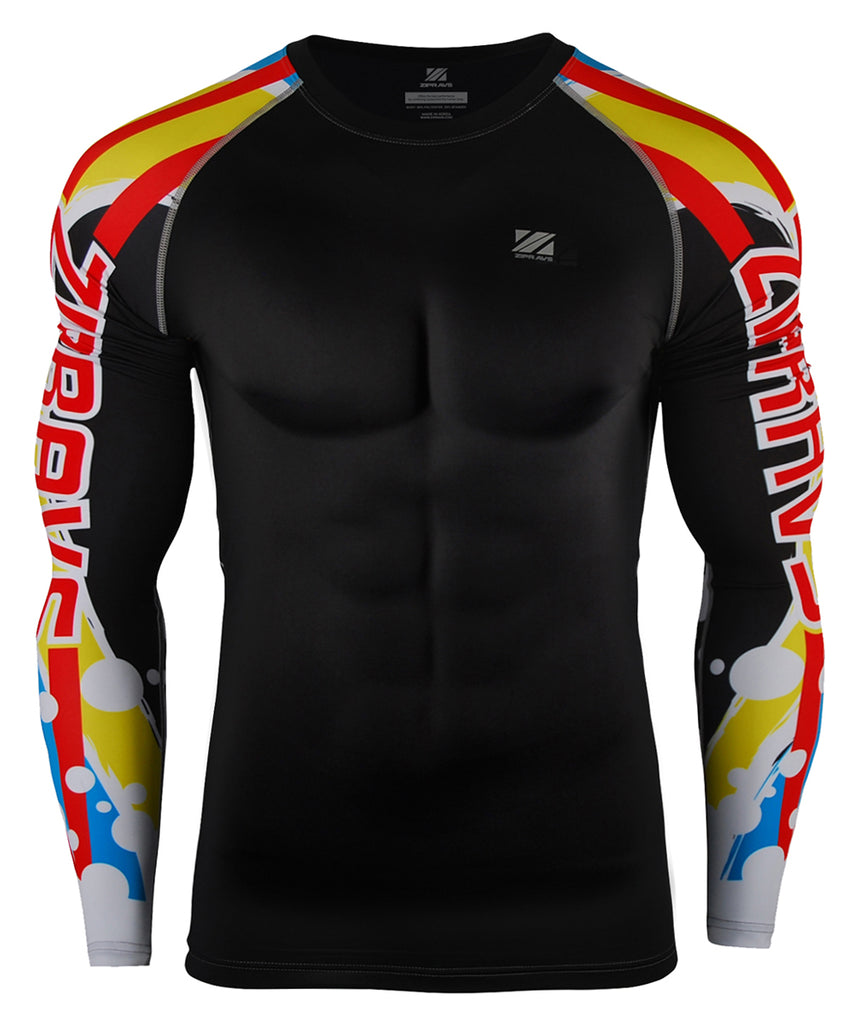 Blue&Red&Yellow Tight Fit Compression