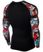 colorful pattern compression shirts