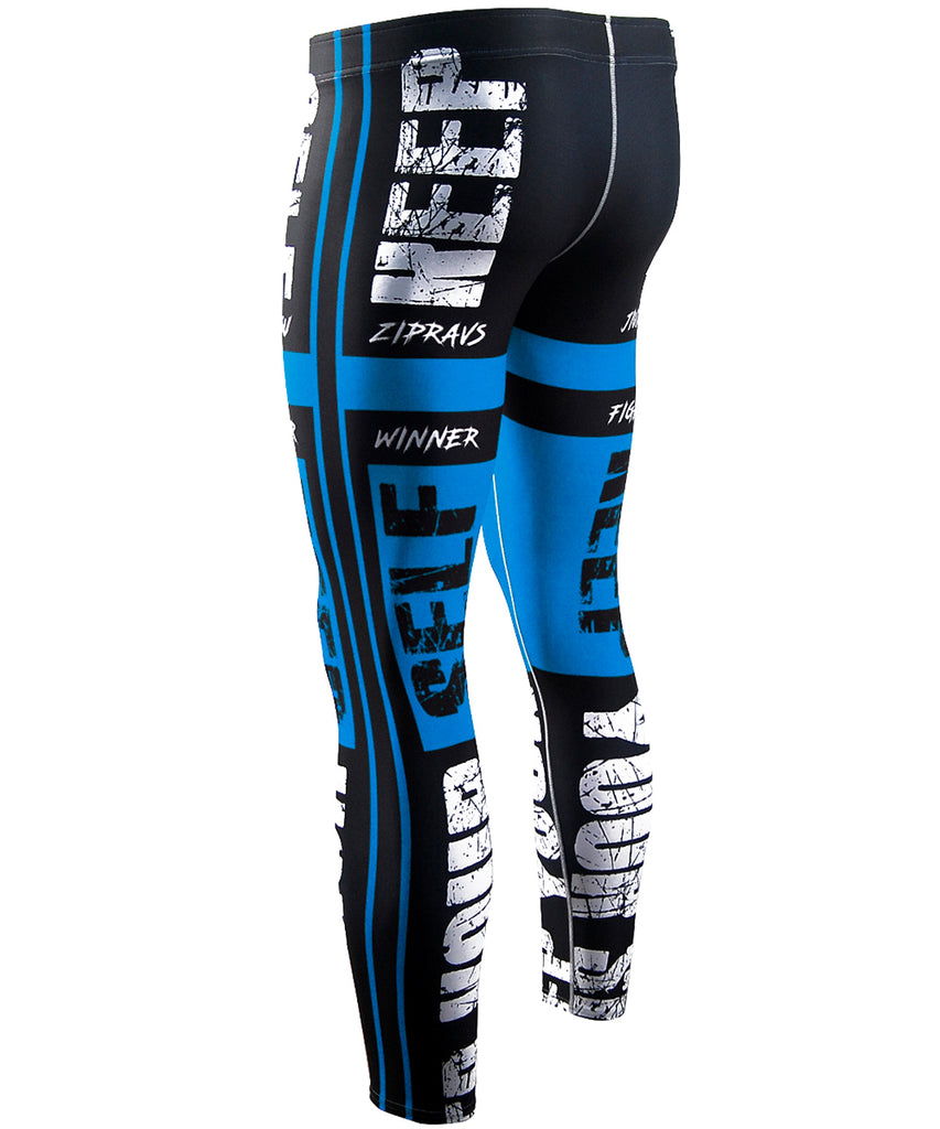 blue compression active performance tights