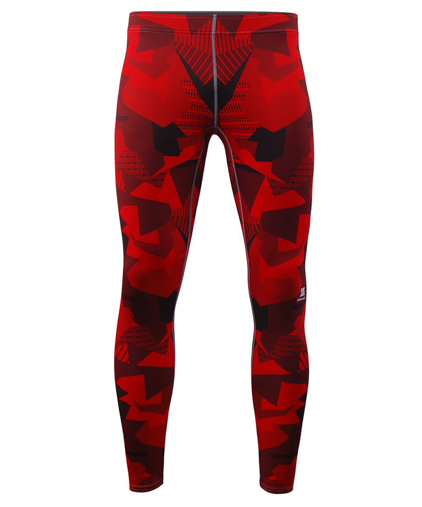 Red Pieces Full Pattern Design Tights
