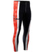 Red&White Curve Line Design Tight Pants