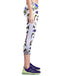 flower &leaf white design capri leggings