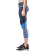 blue high waist yoga capri pants leggings
