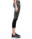 black&gray leopard pattern design compression capri pants