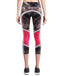 black&pink compression capri pants