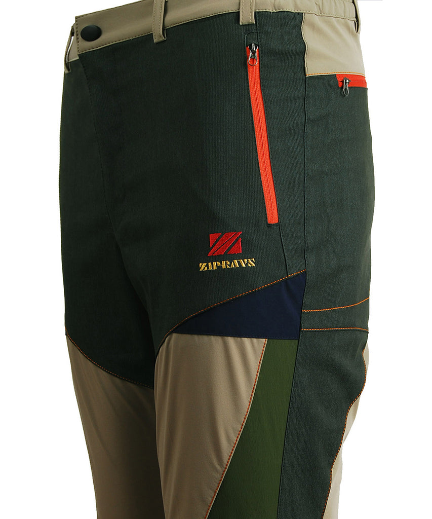 detail view / lightbrown mens hiking mountain trousers pants