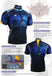 FIxgear 1/4 Zip-Up Sports Top Short Sleeve Blue Tee Shirt