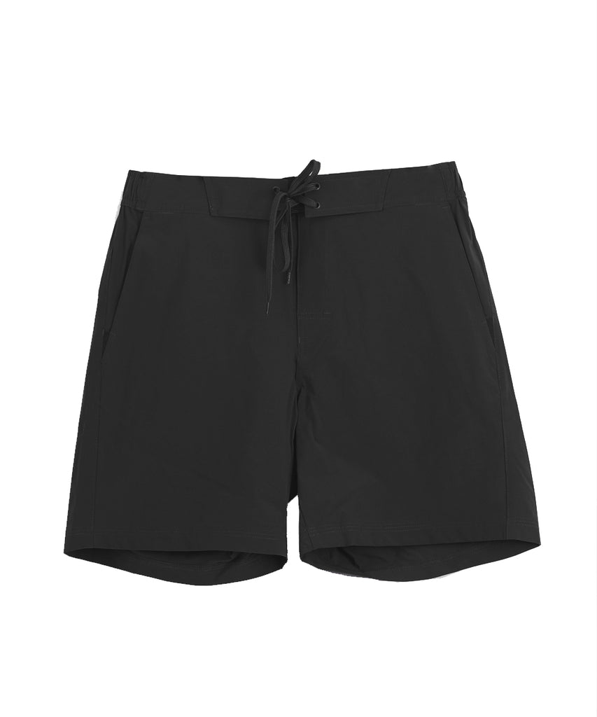 black lightweight short training pants