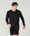 black loosefit long sleeve rashguard&size:XXX