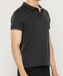 black recycled polyester polo shirt