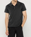 black recycled polyester polo shirt
