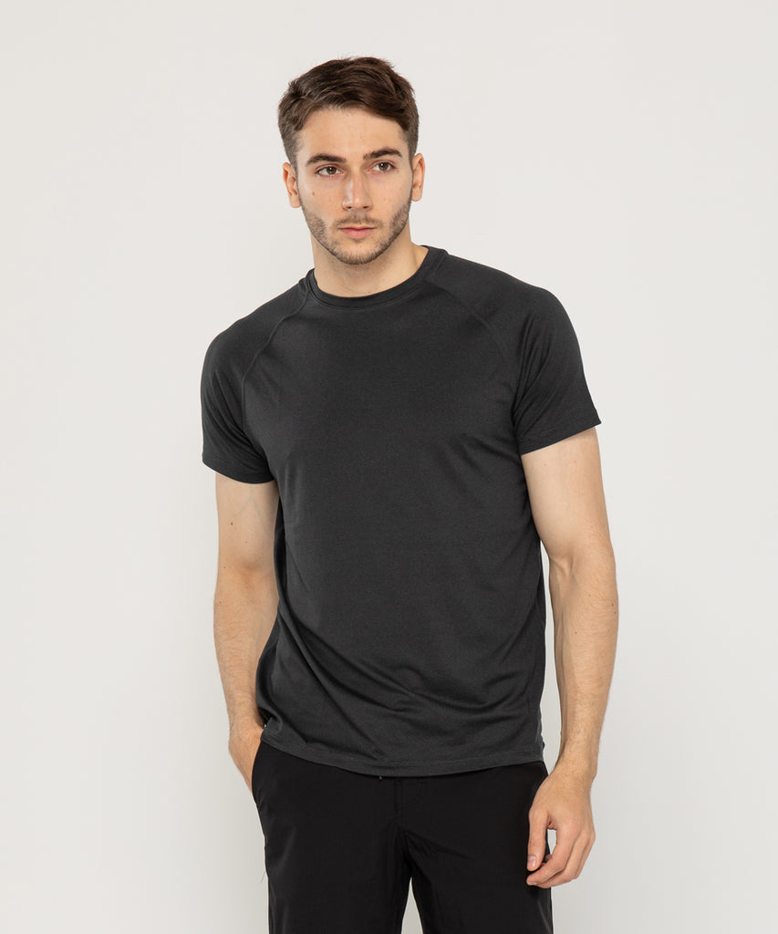 mens recycled polyester t shirt BLACK