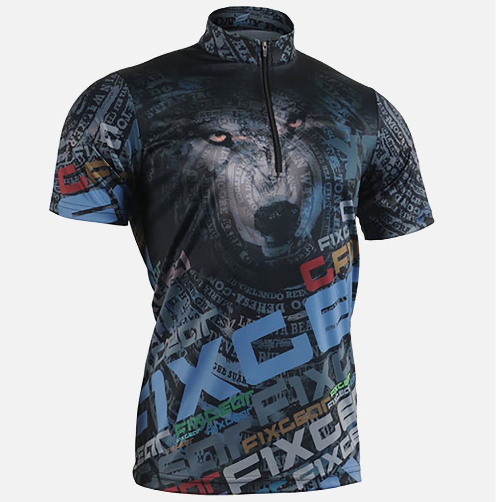 FIxgear Sports Top Short Sleeve 1/4 Zip Up Tee Shirt