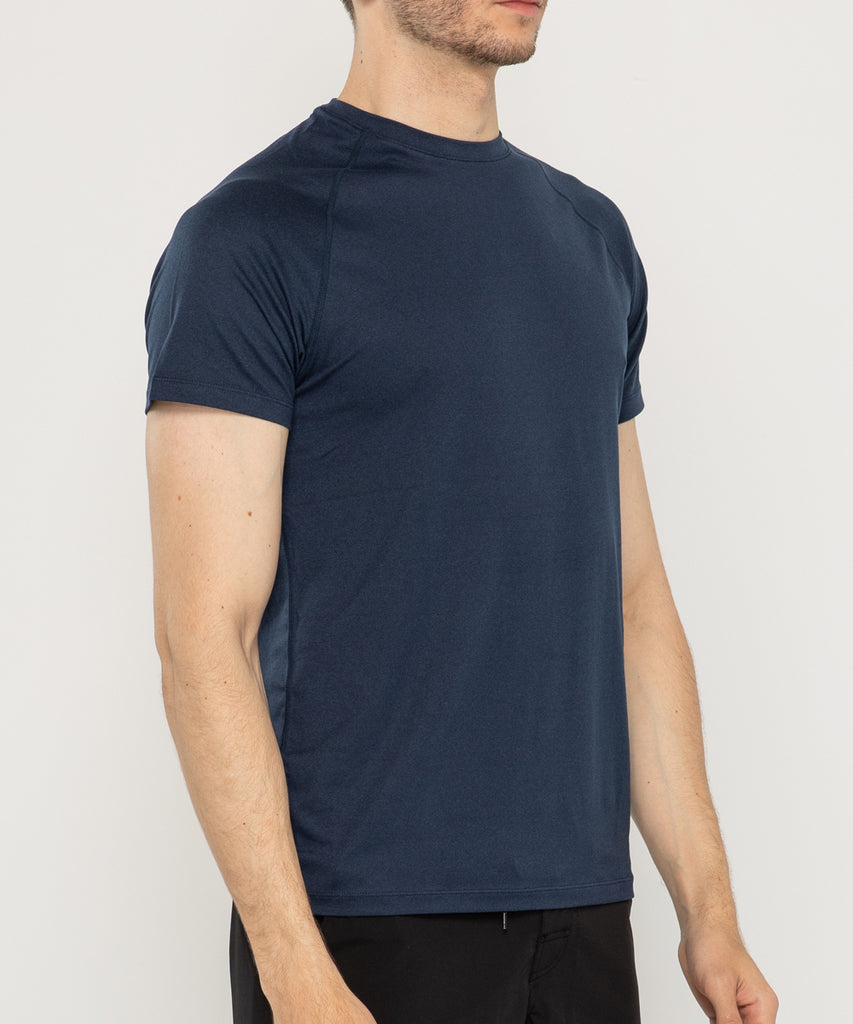 mens recycled polyester t shirt NAVY