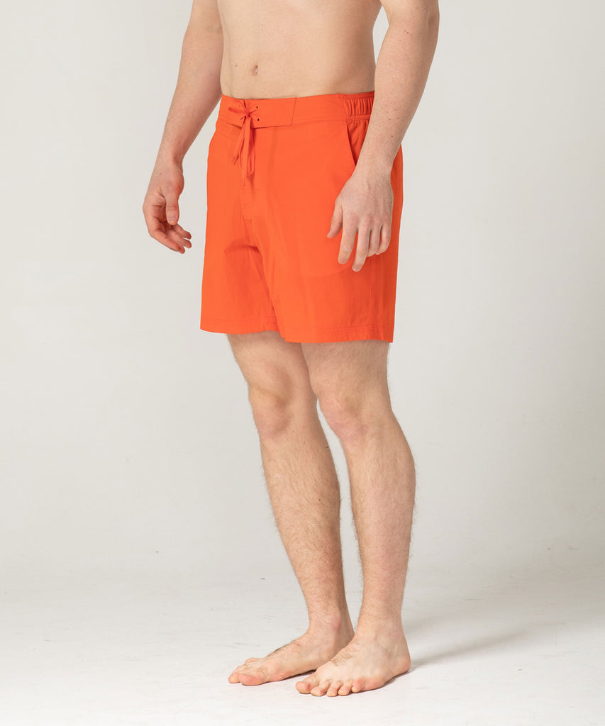 orange lightweight short training pants