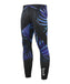 Side-Purple&blueleaves pattern design compression summer leggings